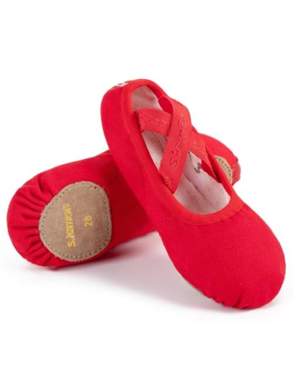 Canvas Split Sole Ballet Shoes Dance Slippers with Elastic Band